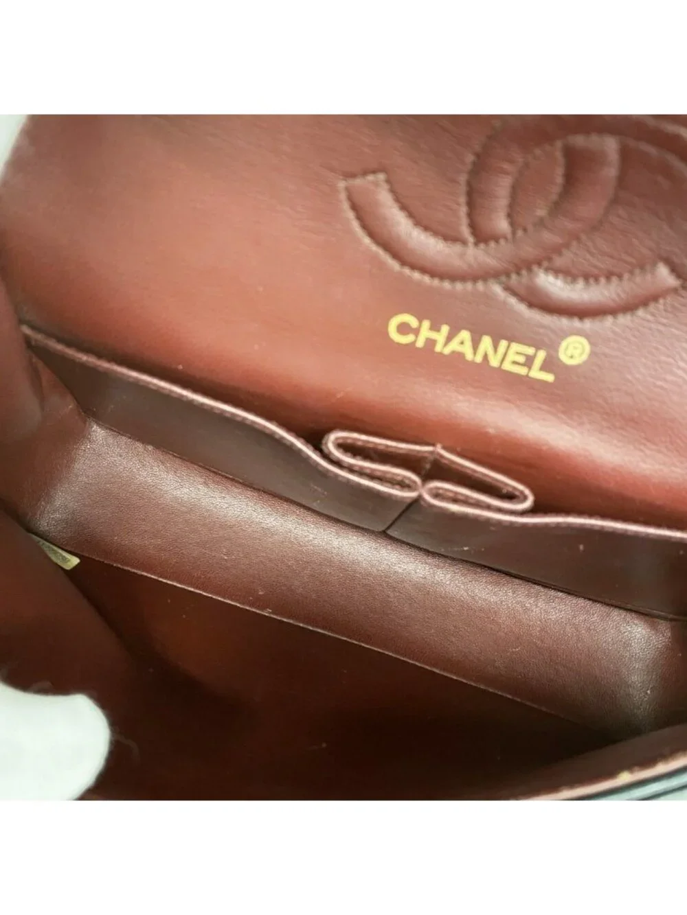 Chanel Shoulder Bag Quilted Lambskin Black Gold